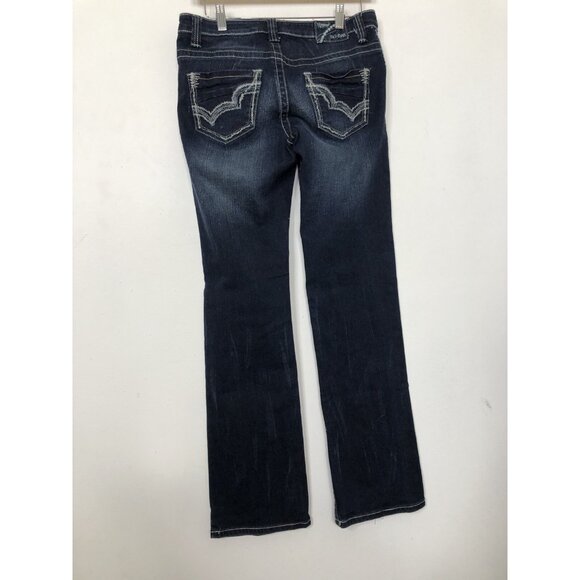 Big Star Amsterdam Bootcut Woman 27x32 Blue Denim Jeans Straight Leg - Picture 3 of 8